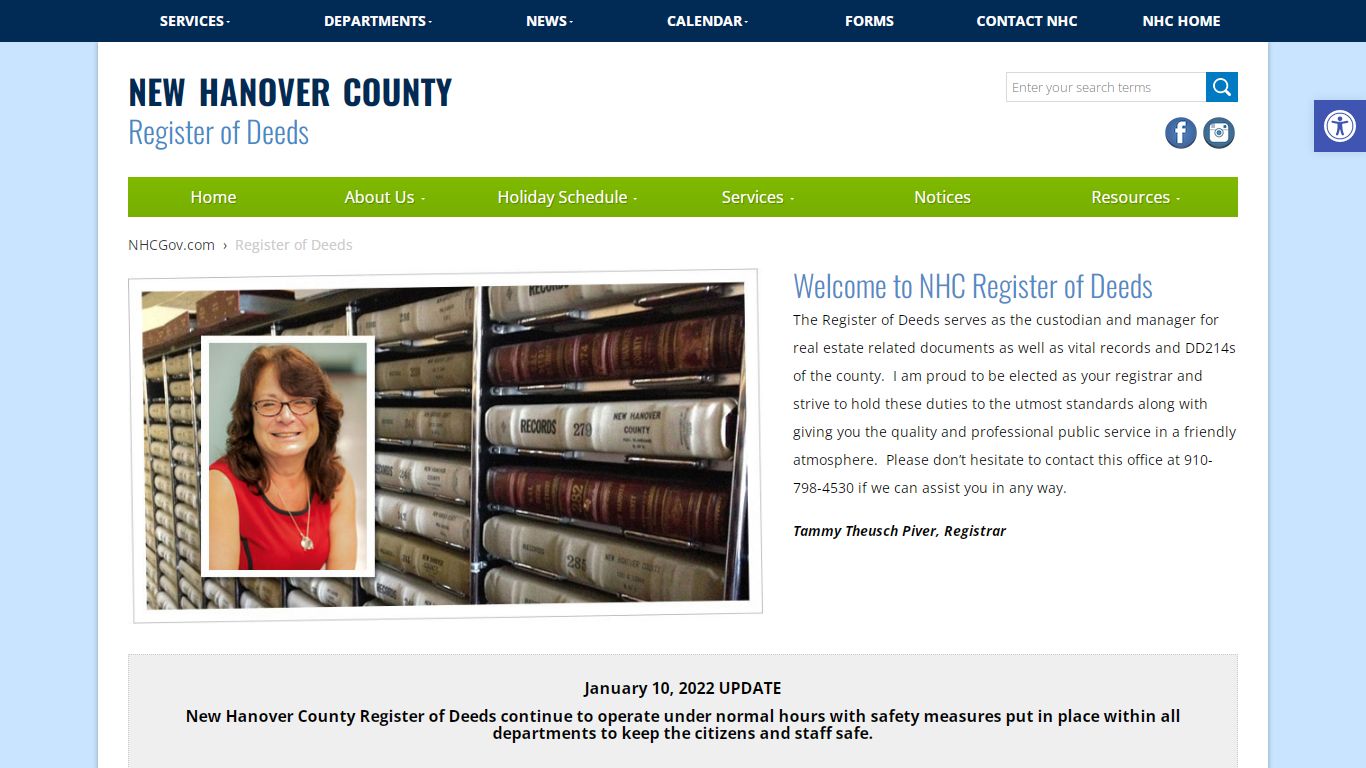 Register of Deeds | New Hanover County | North Carolina