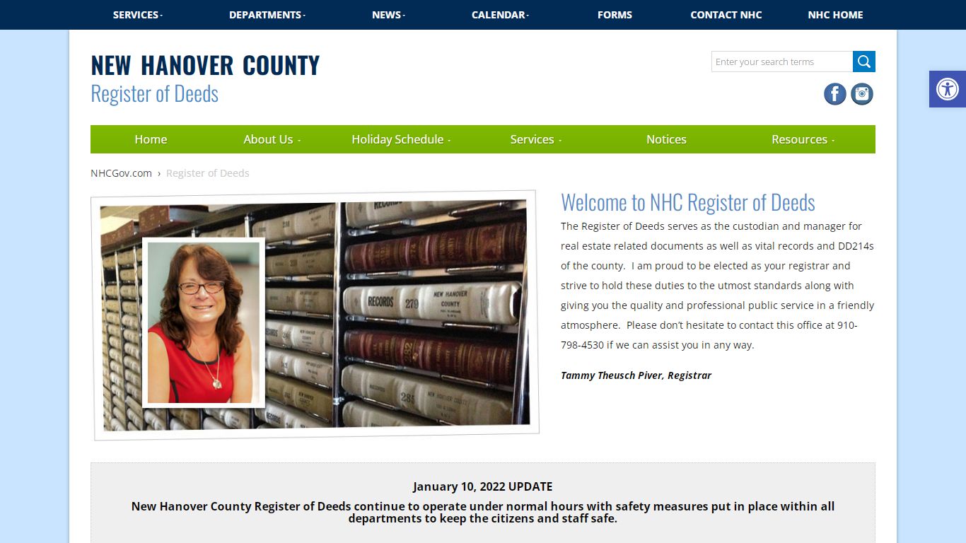 Register of Deeds | New Hanover County | North Carolina