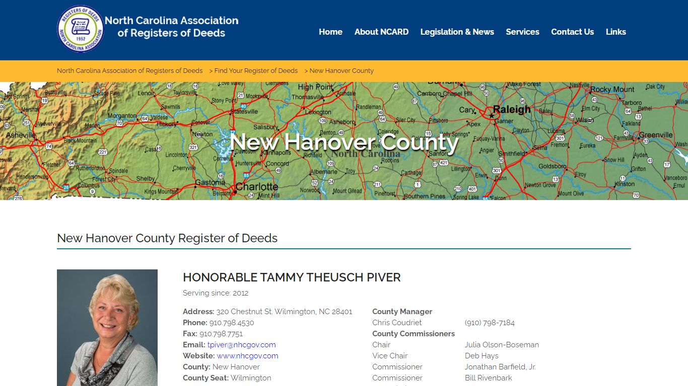 New Hanover County - North Carolina Association of Registers of Deeds